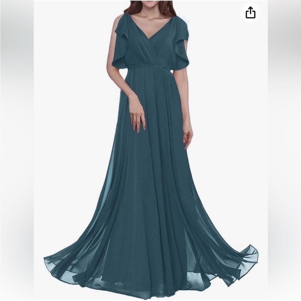 Jenny Yoo Collection Hayes Dress Bridesmaid Chiffon
Vintage Dark Green Size 0